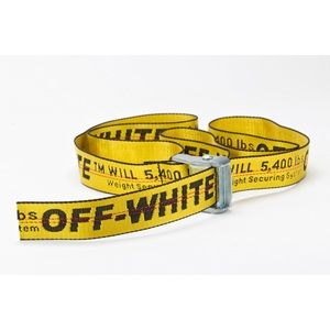 Off-White Yellow Industrial Canvas Jacquard Belt
